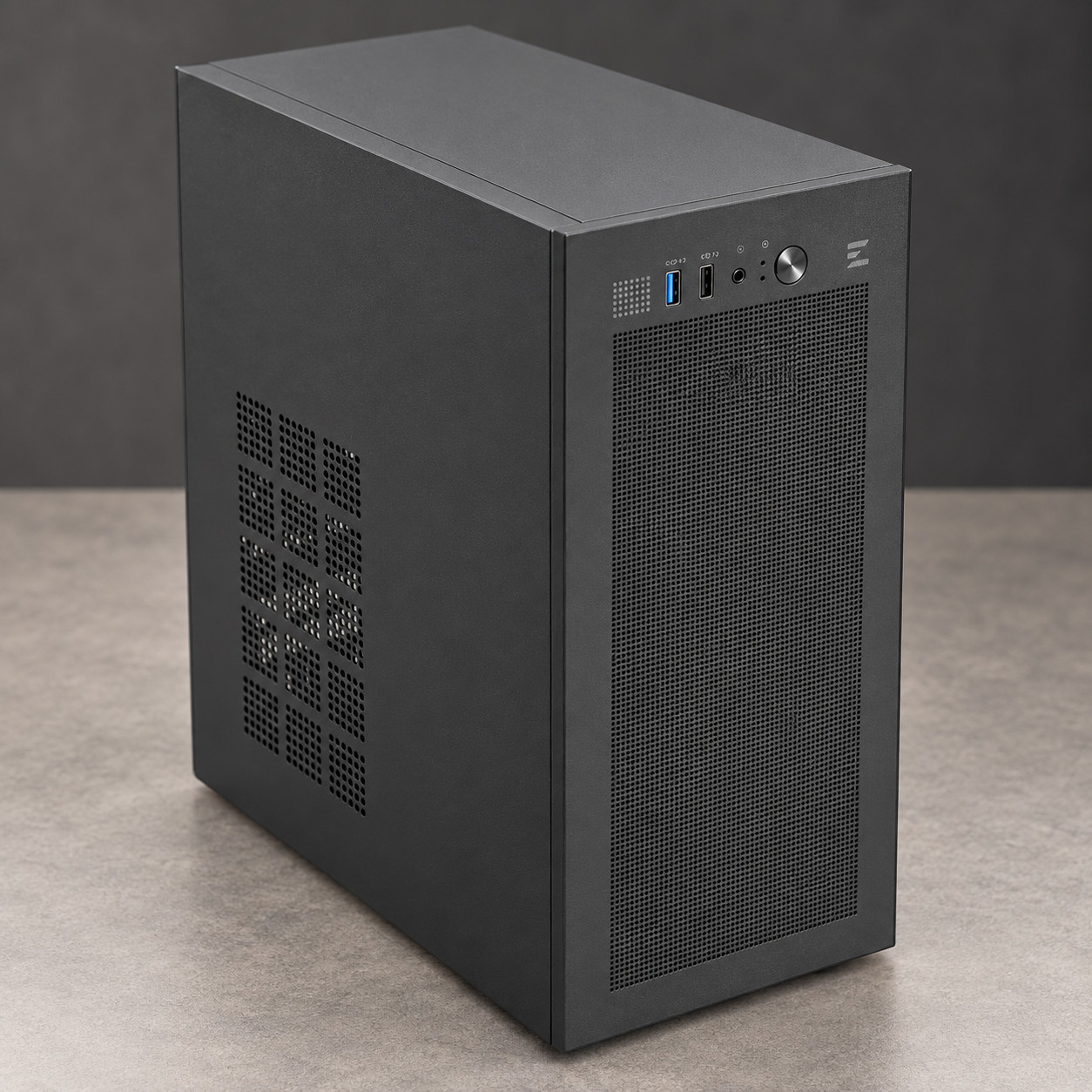 Compact Black PC Case ATX PSU 260mm GPU USB 3.0 High Airflow Steel Mini Tower