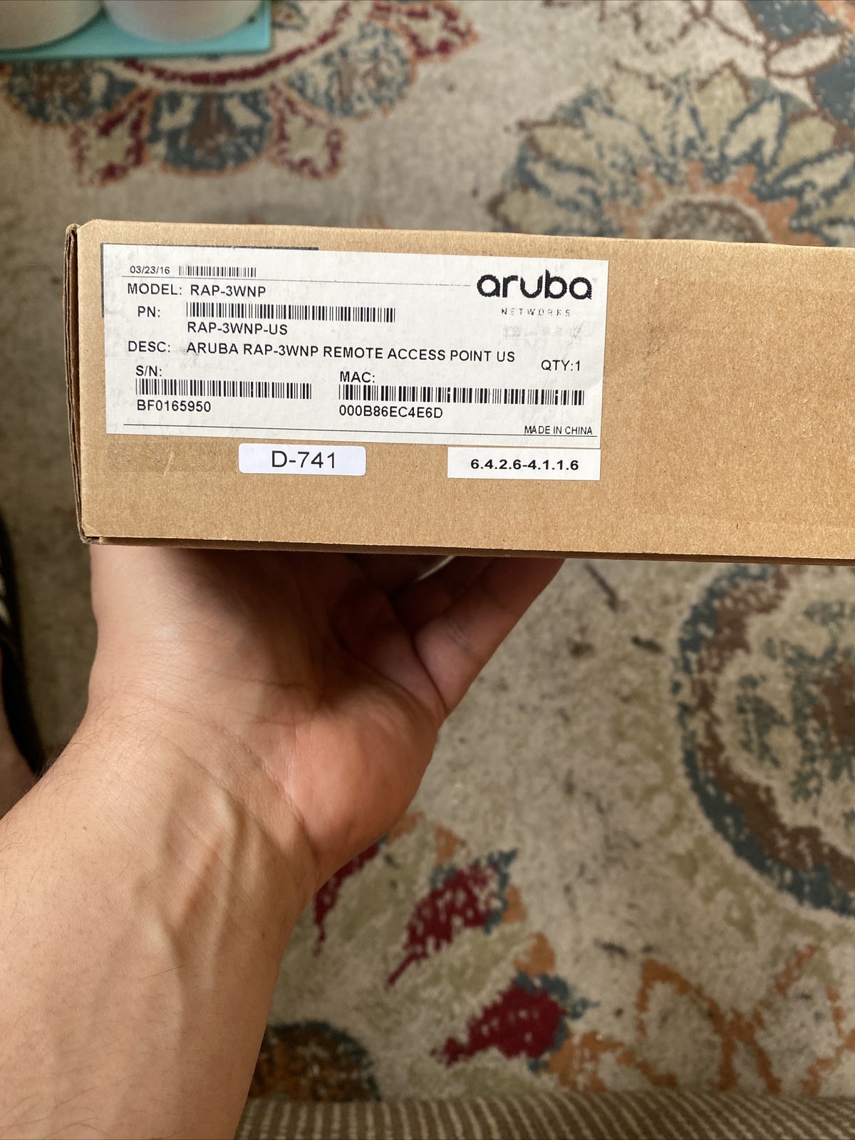 NEW IN BOX Aruba Networks 2.4G Wired Wireless Remote Access Point RAP-3WN-US