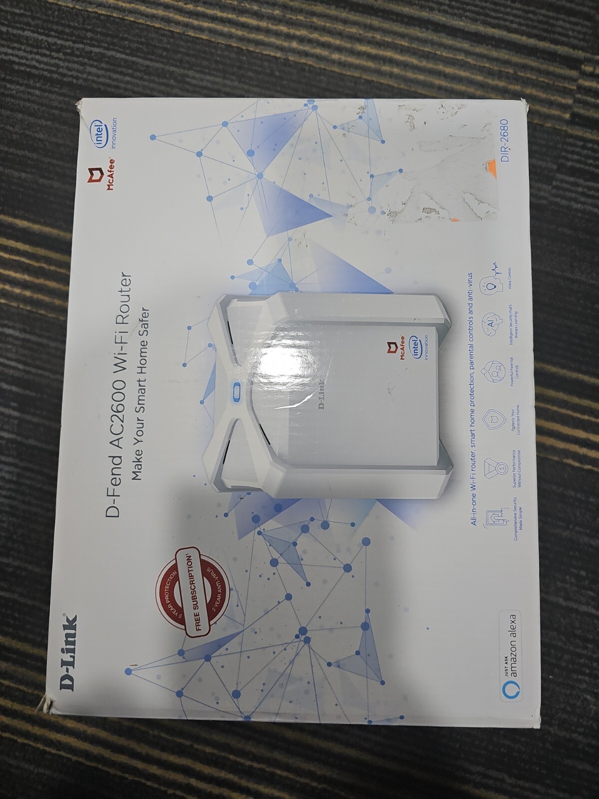 D-Link D-Fend 802.11ac Ethernet Wireless Router DIR-2680-US-W Dual Band