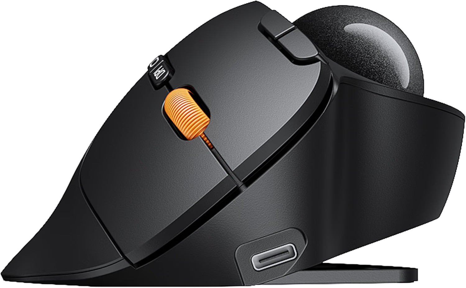 ProtoArc EM05 NL Vertical Ergonomic Wireless Trackball Rechargeable Mouse Gray