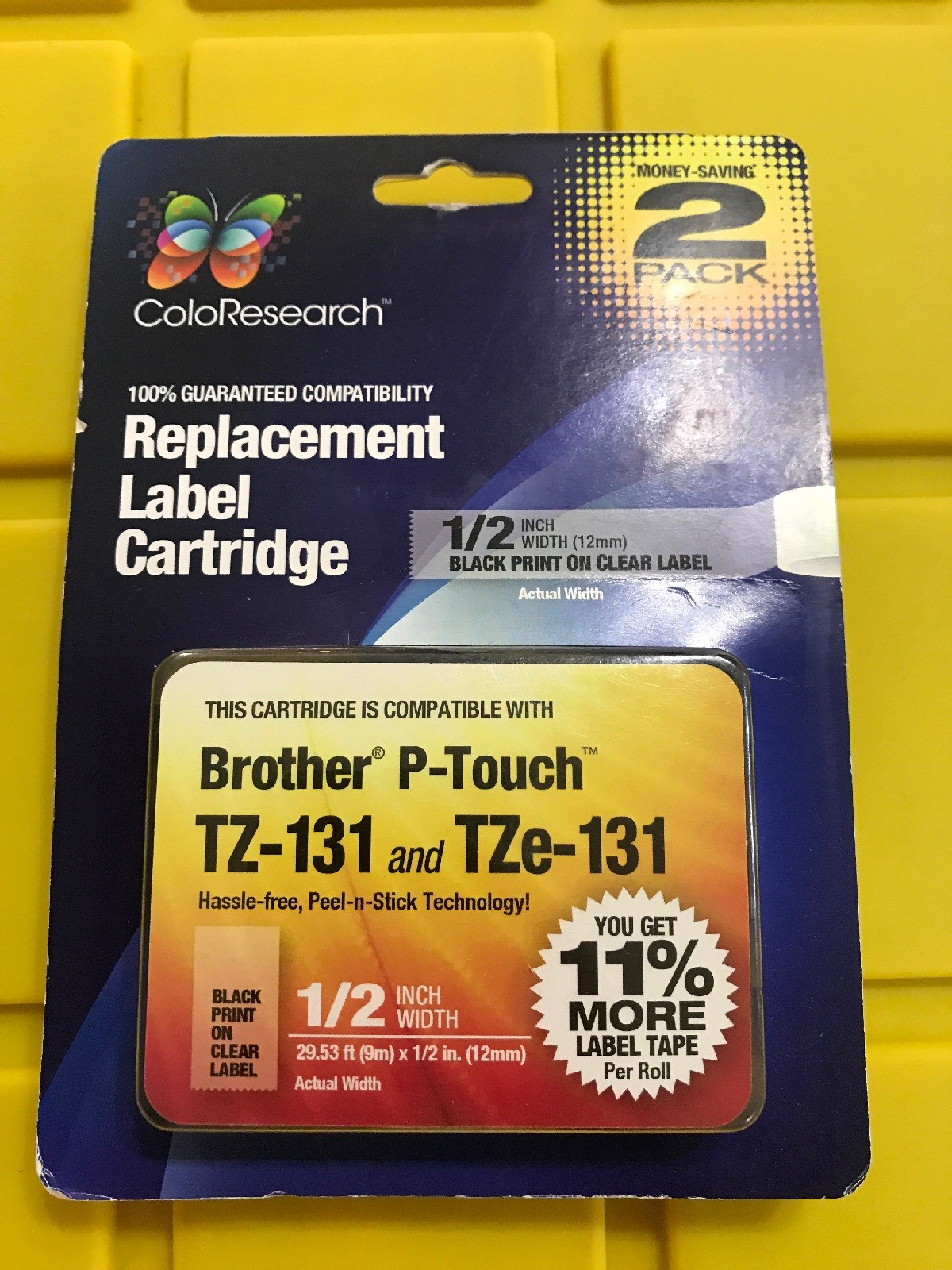 Replacement Label Carteidge Brother P-Touch TZ-131 TZe-131 New Sealed 2 PACK