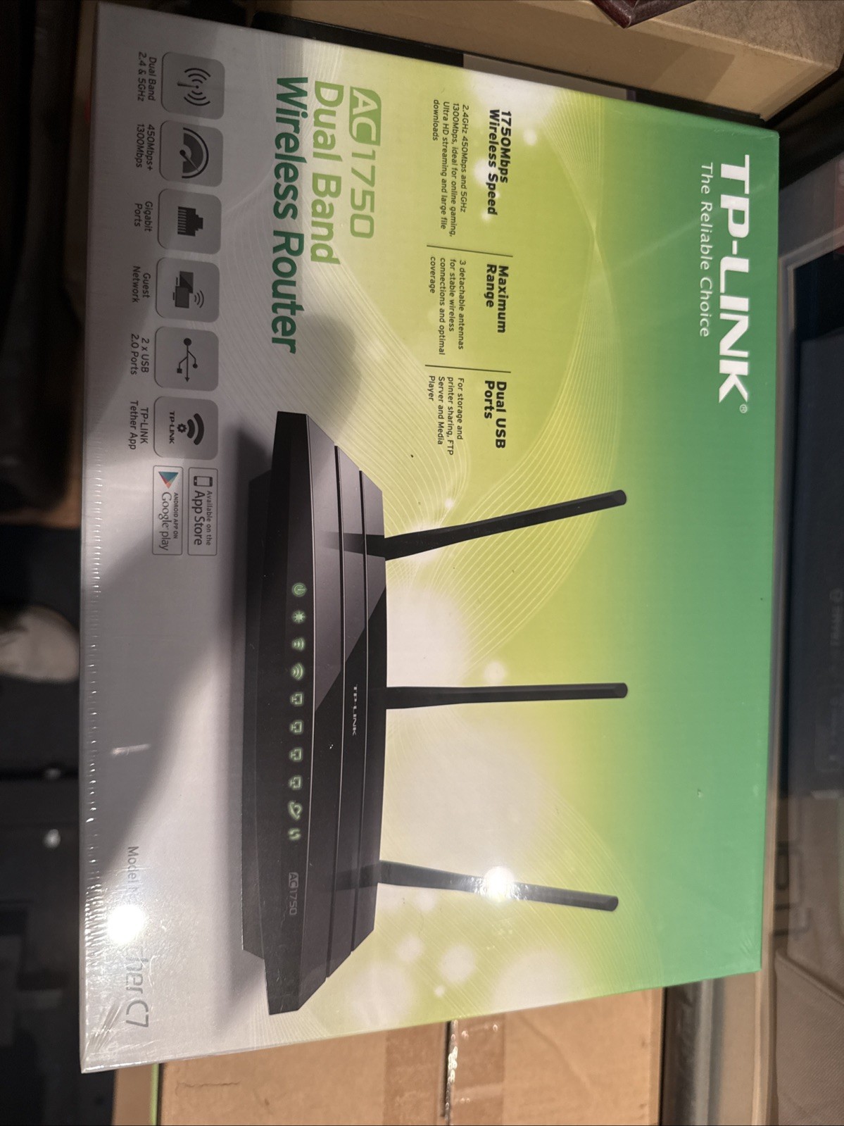 Brand New TP-Link Archer C7 AC1750 Wireless Dual Band Gigabit Router 802.11ac