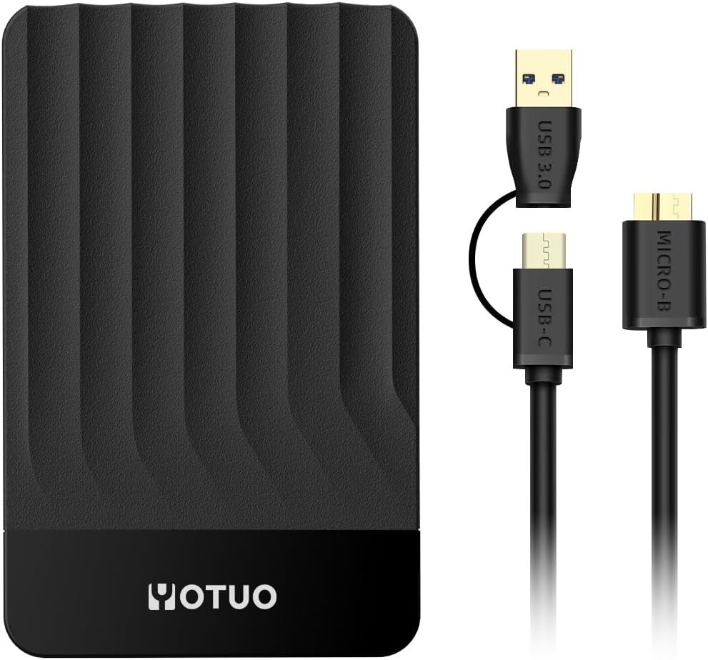750GB External Hard Drive, Portable Storage Expansion HDD, USB 3.0 & USB-C fo...