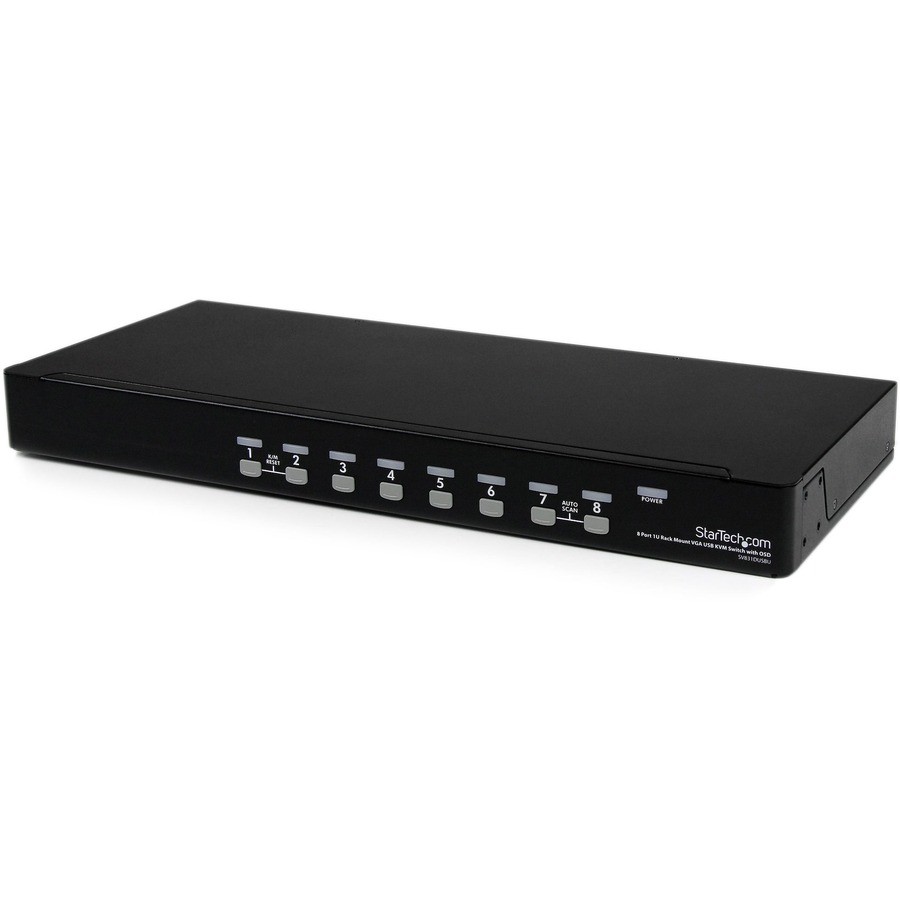 StarTech 8 Port 1U Rackmount USB KVM Switch with OSD