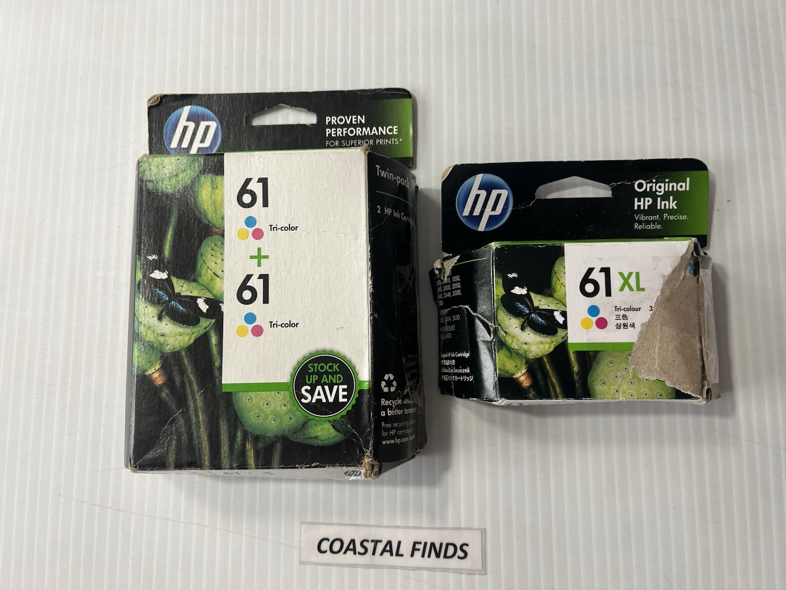 HP 61XL 61 Tri-Color Inkjet Cartridge Lot (3) CH564WA OEM NEW Recent 2024 Date