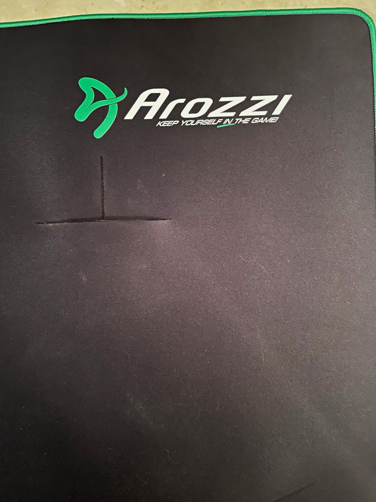 Arozzi Arena Pad Large/XL Non-Slip Computer Desk gaming Mat Black/Green 63x32.28