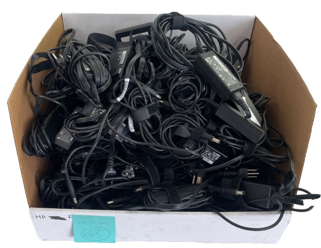 *LOT OF 63* HP 74481-002 45W AC Power Adapter Charger 19.5V 2.31A Genuine OEM