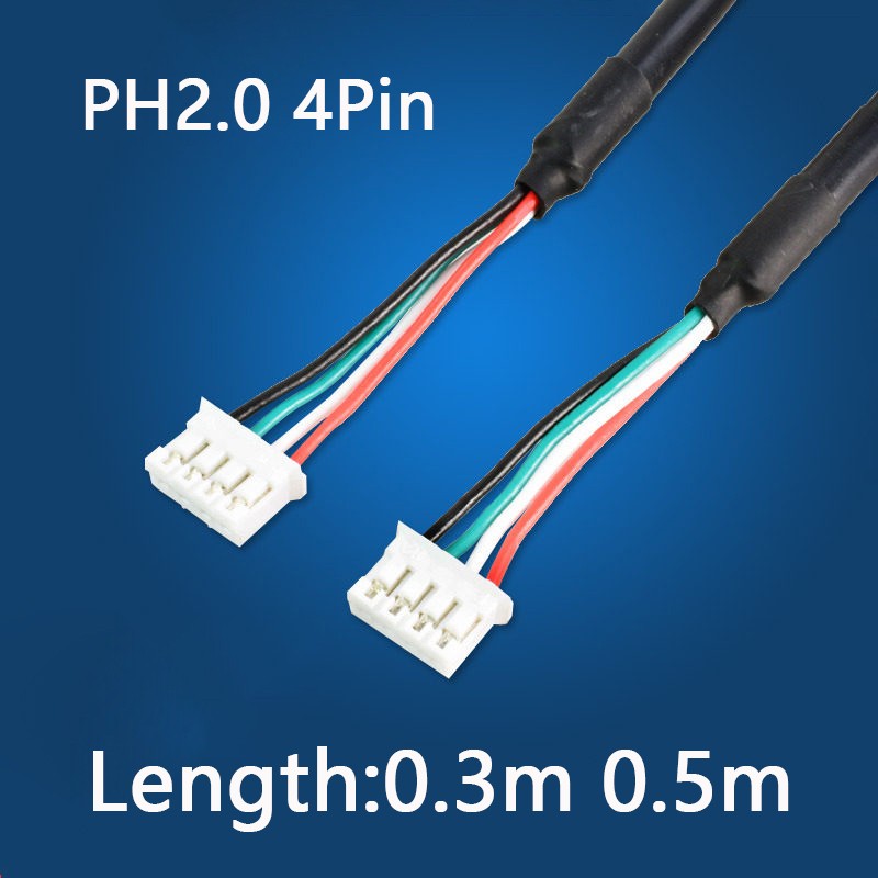PH2.0 4Pin to 4Pin Cable JST 2.0mm Pitch Male to Male Wire Harness 30cm 50cm