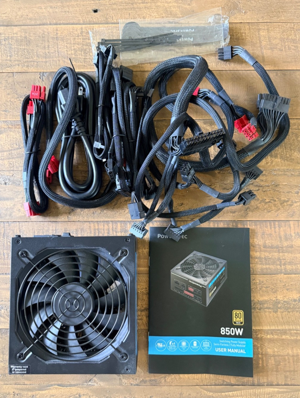 PowerSpec PSX 850GFM 850W 80 Plus Gold Fully Modular ATX Power Supply PSU TESTED