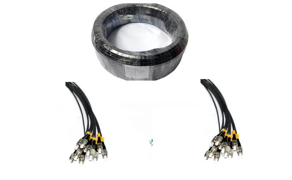 12 Strands 75M ST-ST Outdoor Armored Single-Mode Fiber Optic Cable -42345