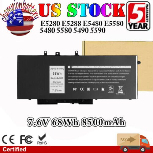 GJKNX Battery for Dell Latitude 5480 5580 5490 5590 E5280 E5288 E5480 GD1JP