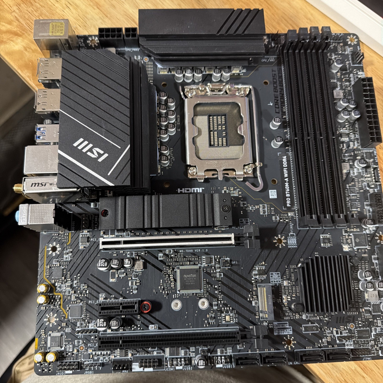 MSi PRO B760M-A Wifi LGA 1700 mATX Intel DDR4 Motherboard