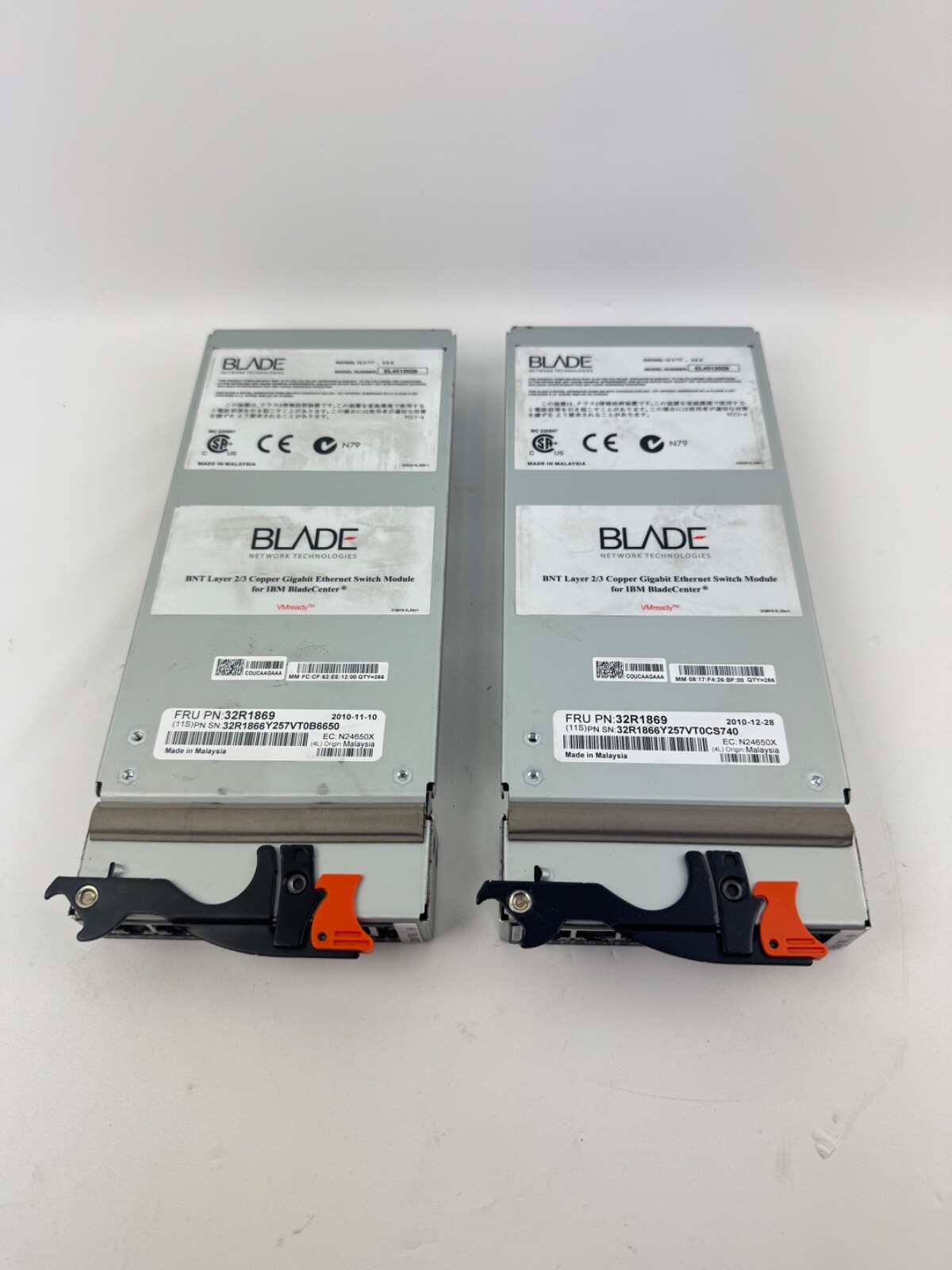 x2 IBM / BLADE 32R1869 EL4512029 BladeCenter 2/3 Copper Gigabit Ethernet Module