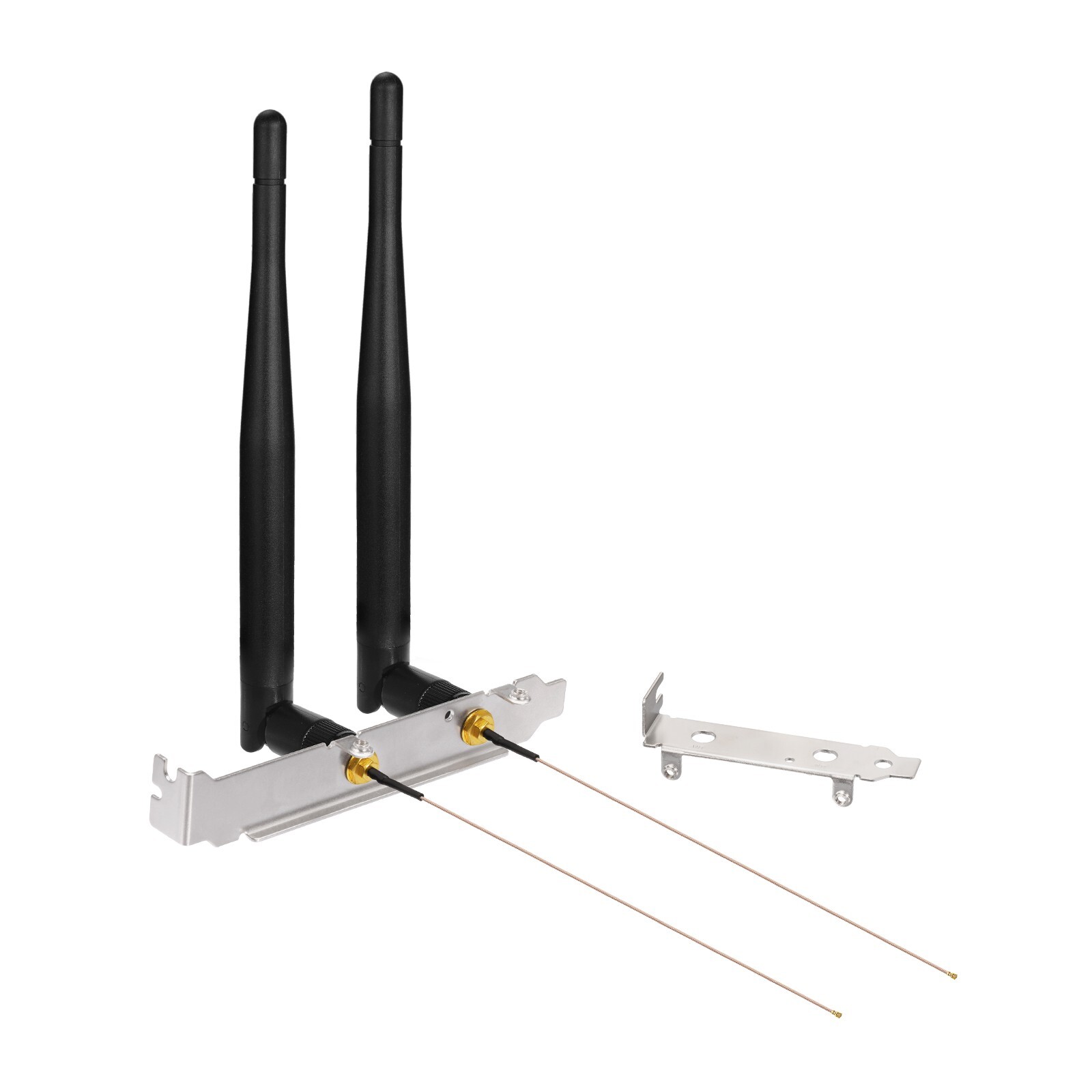 2Pcs Dual Band WiFi Antenna RP-SMA to U.FL 20cm Cable PCIe Slot Bracket