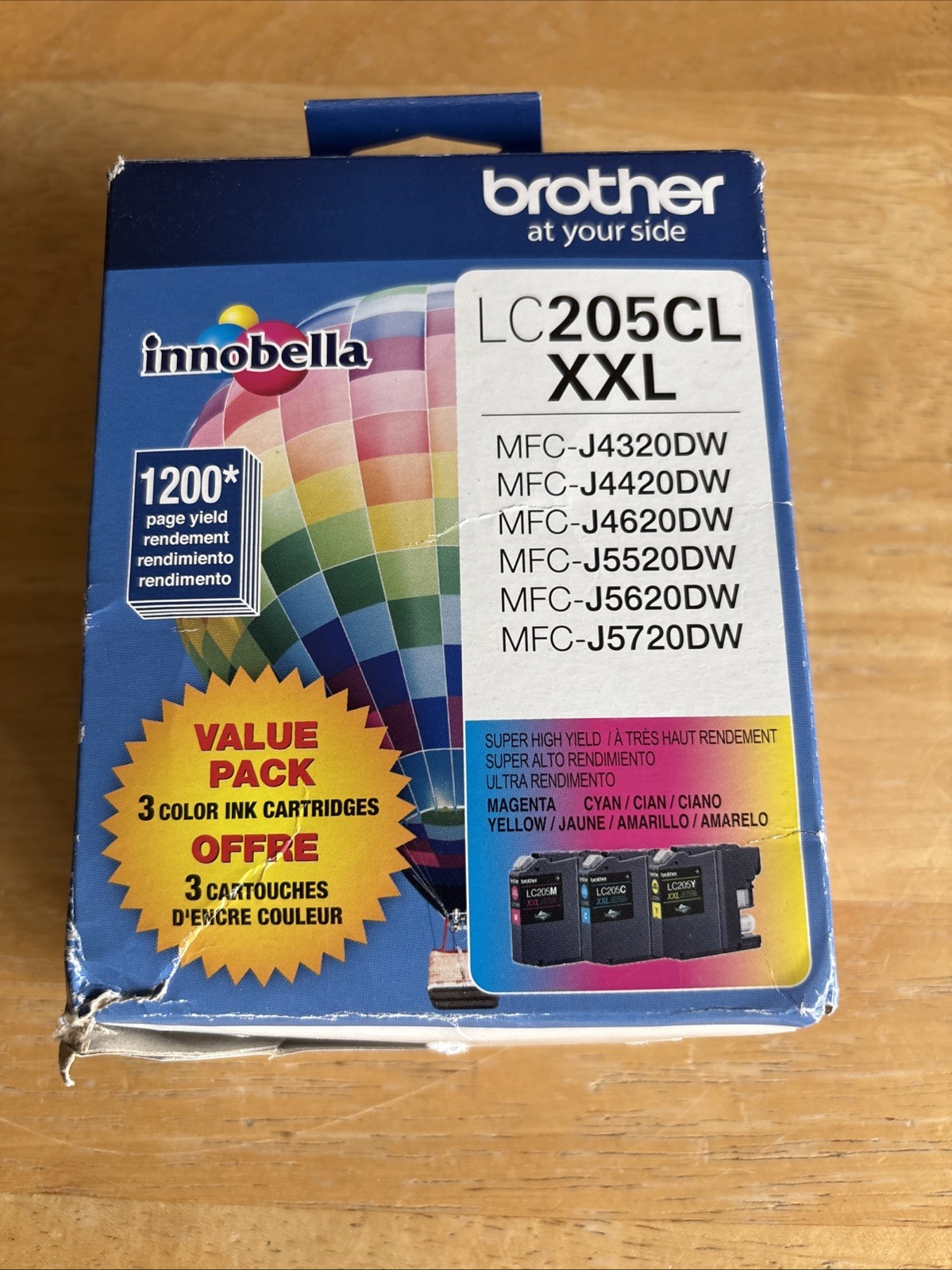 Brother Genuine Innobella LC205CL XXL Super High Yield Ink Cartridge Exp. 2028