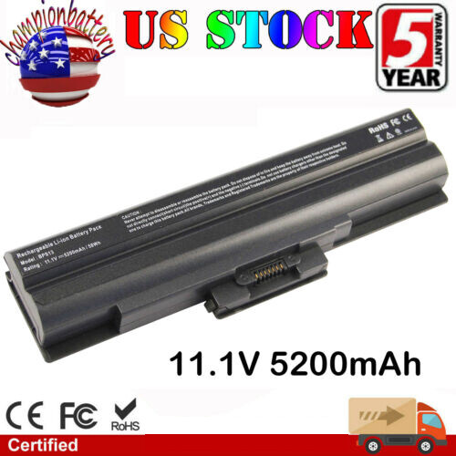 VGP-BPS13/Q Battery for Sony VGP-BPS13A/Q VGP-BPS13/S VGP-BPS13A/S 5200mAh US