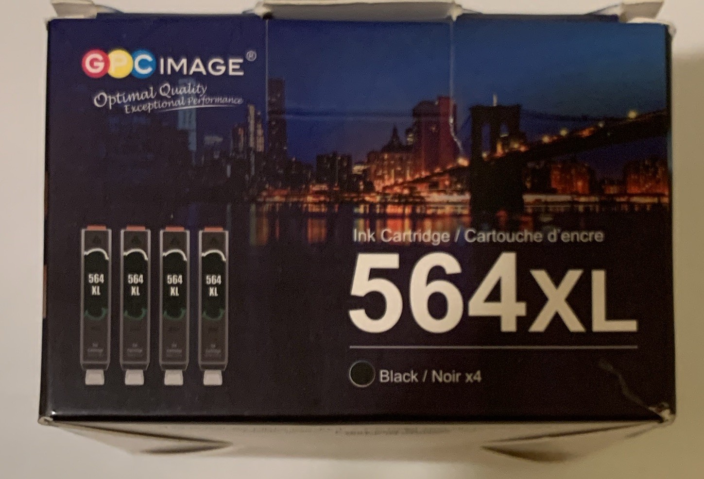 GPC IMAGE 564XL Compatible Black Ink Cartridge 4-Pack for HP Inkjet Printers