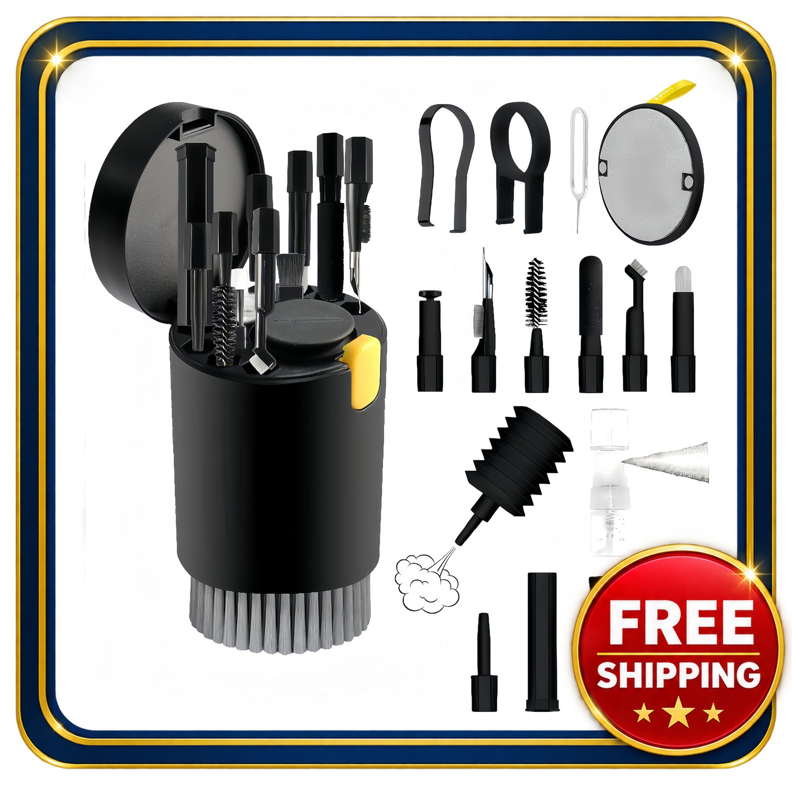 20-in-1 Laptop Phone Screen Earbud Cleaning Kit with Brushes and Tools