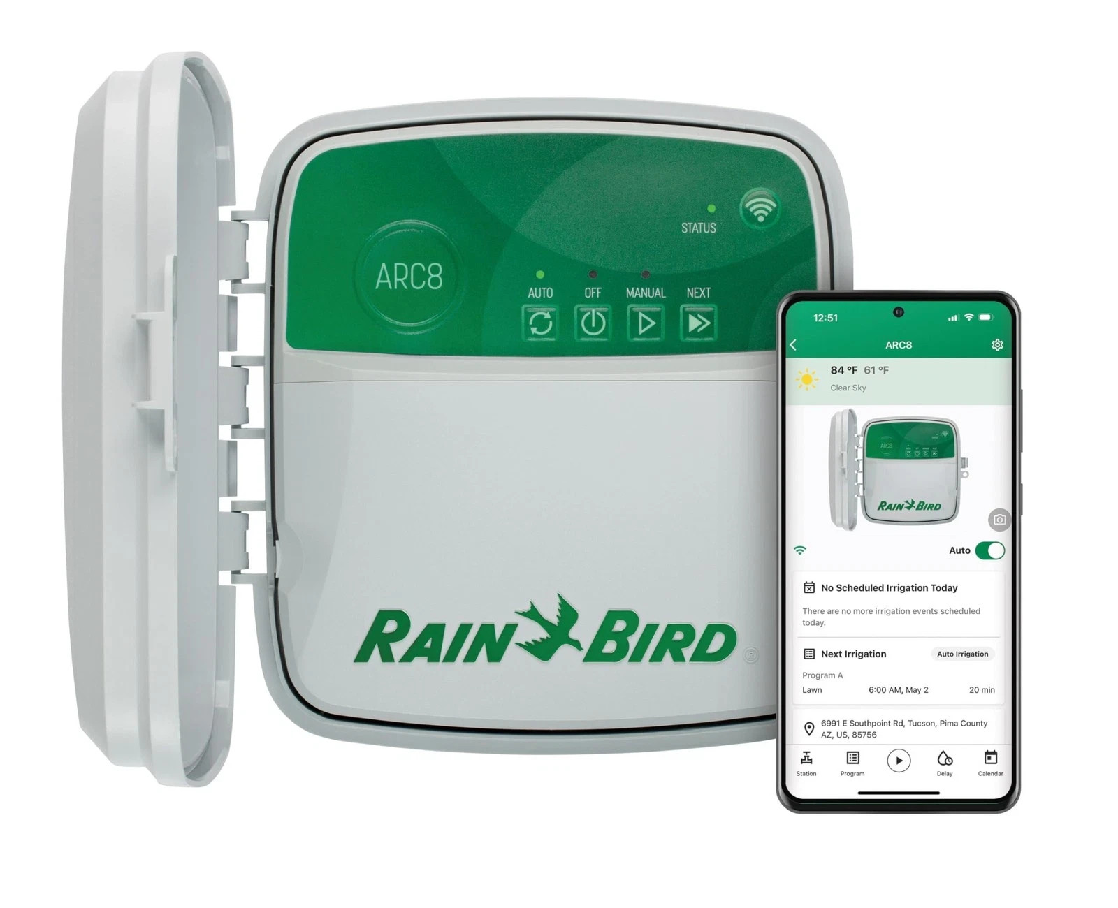 Rain Bird ARC8 App-Based Indoor/Outdoor Smart Irrigation WiFi Timer/Controlle...