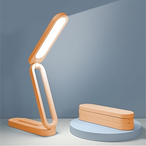 Giryuhd LED Desk Lamp for Office Home & Battery Operated Lamp Orange (1-Pack)