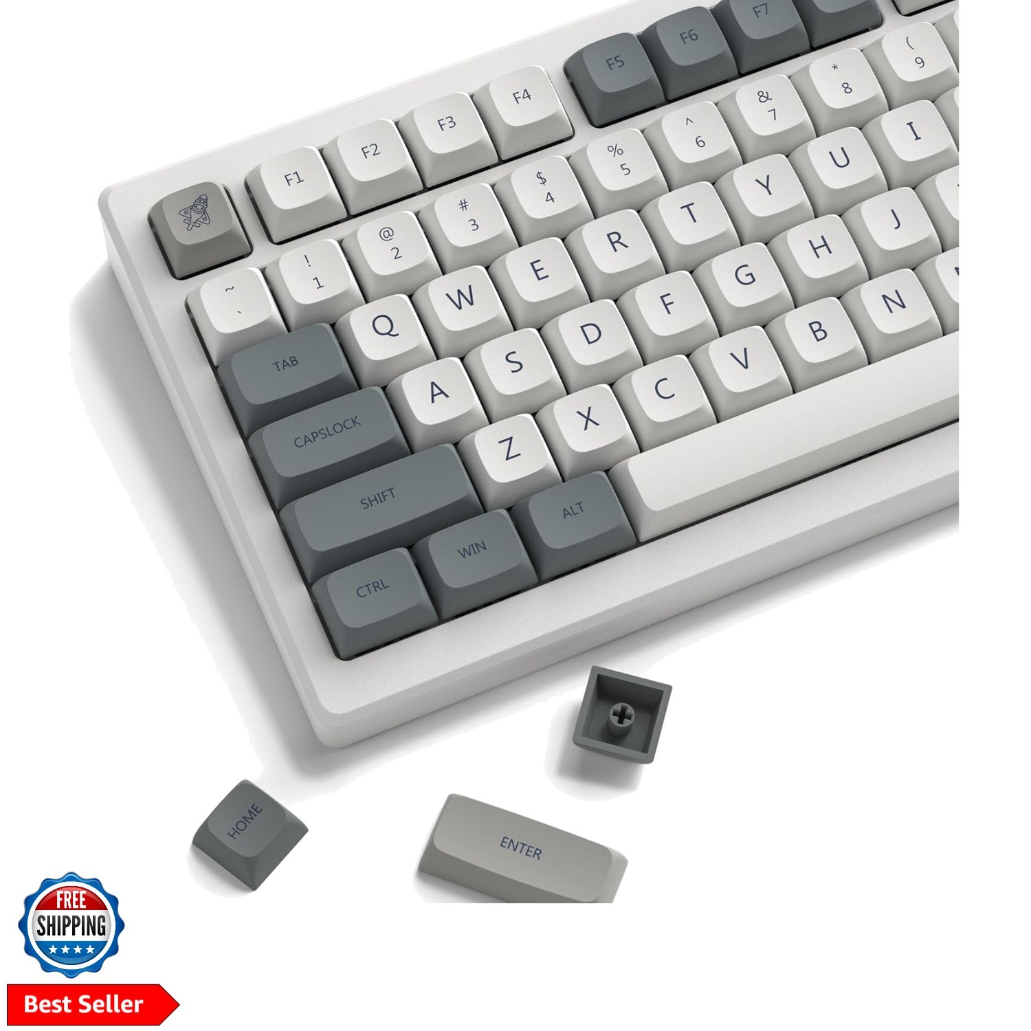 Retro keycaps Japanese Style Double Shot PBT Keycaps Set dye Sublimation Cust...