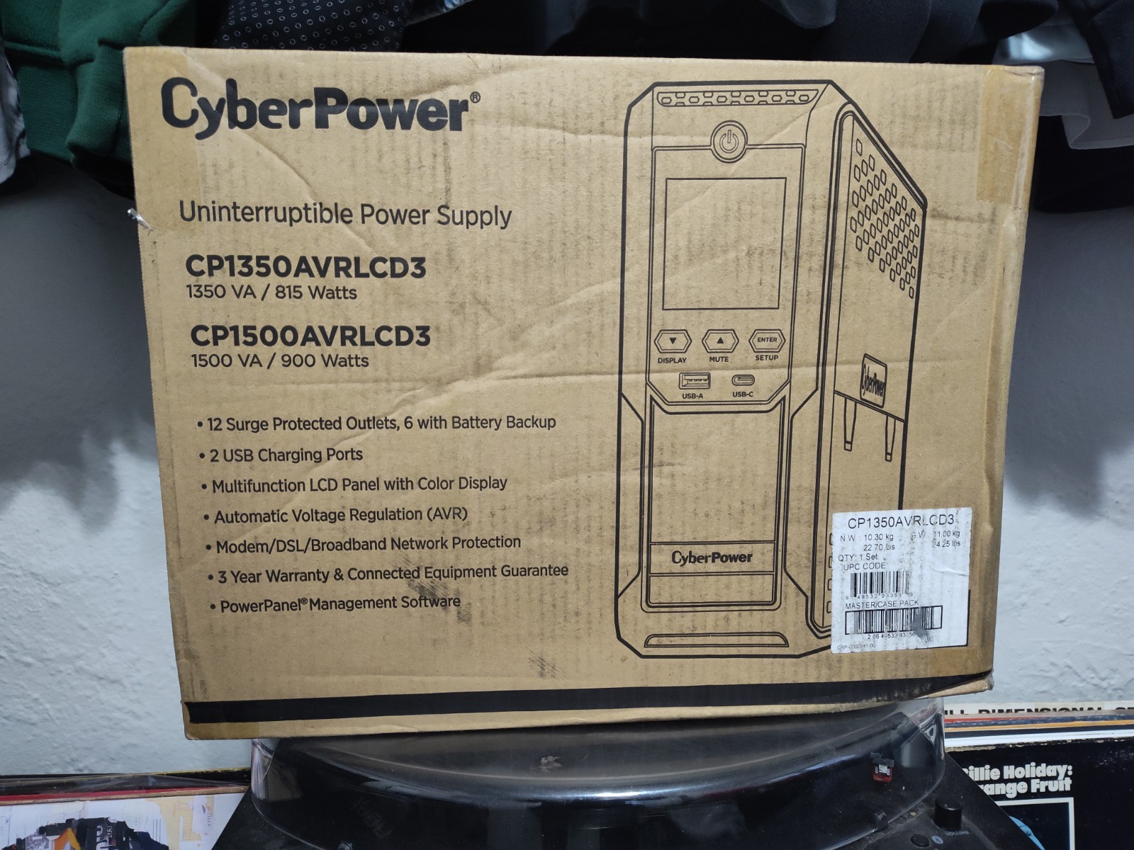 CyberPower Intelligent LCD Uninterruptible Power Supply CP1350AVRLCD3 #S