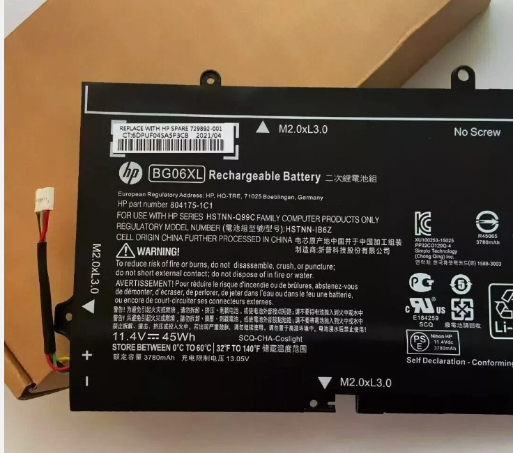 Genuine OEM BG06XL Battery for HP EliteBook Folio 1040 G3 804175-1C1 HSTNN-IB6Z