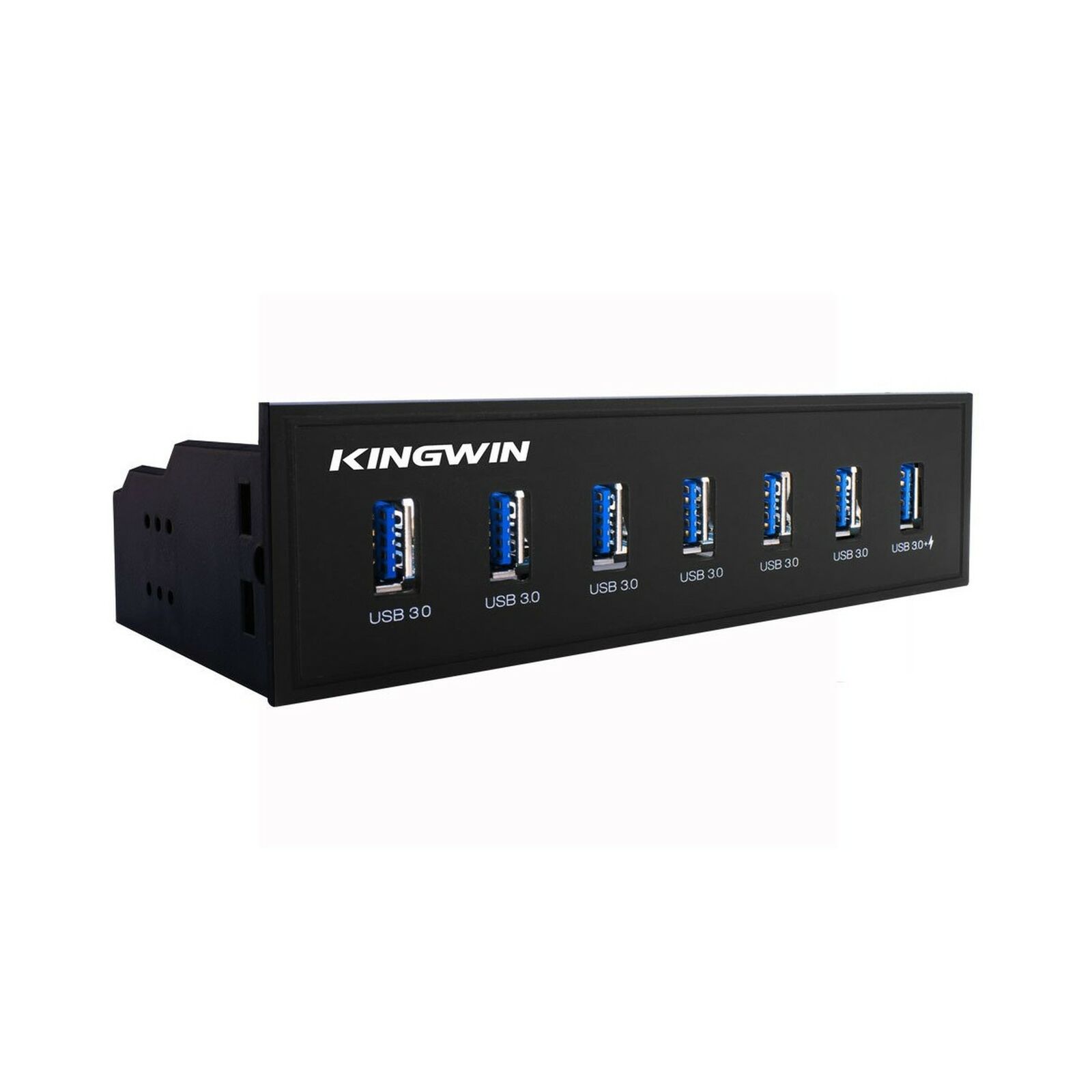 Kingwin Front Panel USB 3.0 Hub 7 Port & One Fast Charging USB 2.1A Charging ...
