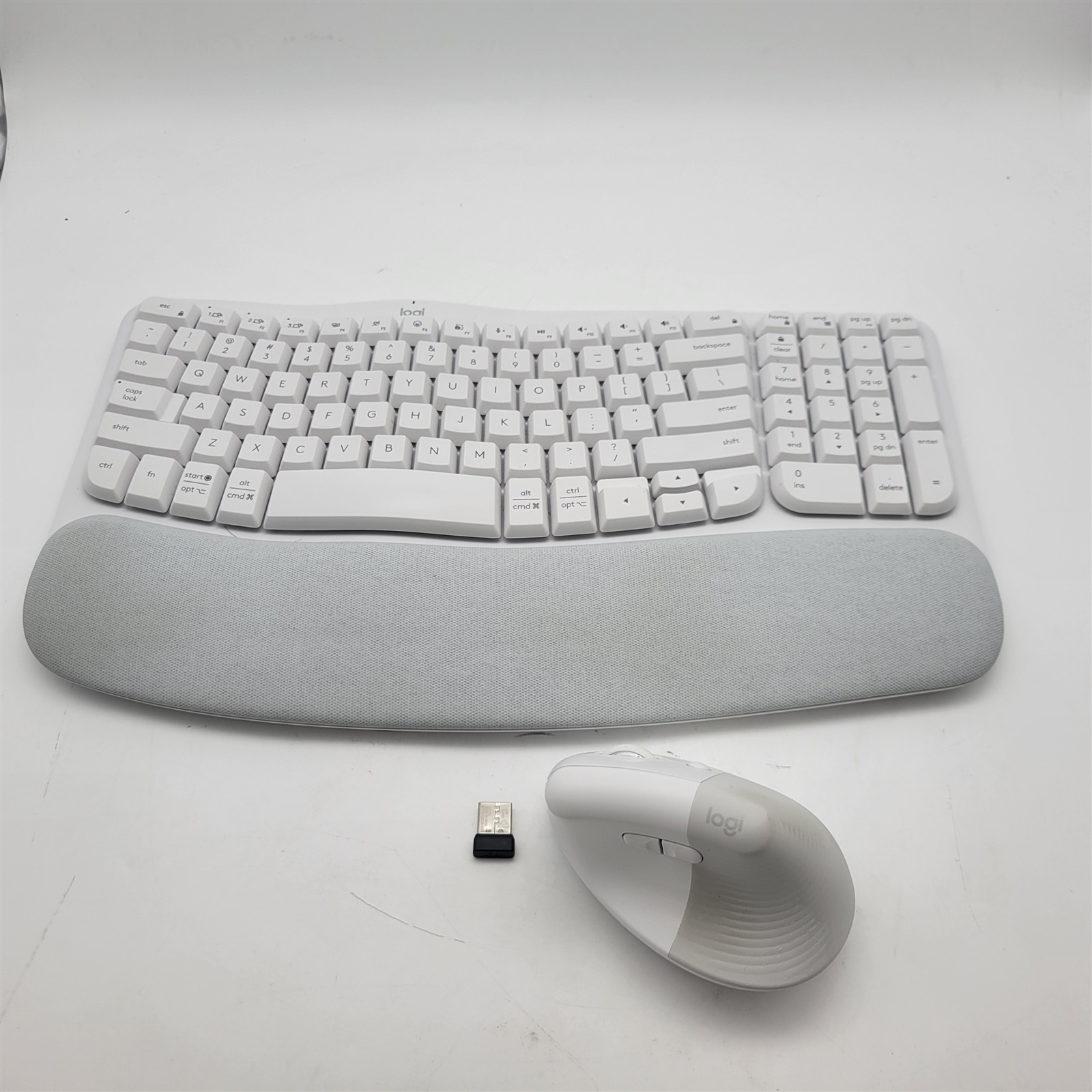 Logitech Ergonomic Wireless Keyboard and Mouse Combo - Off-White [920-013611]