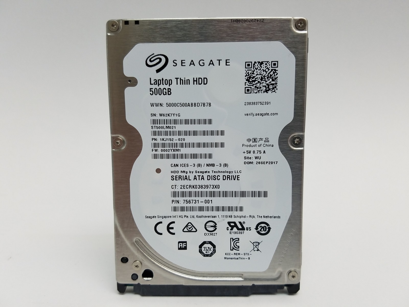 Seagate Thin HDD ST500LM021 500 GB 2.5" SATA III Laptop Hard Drive