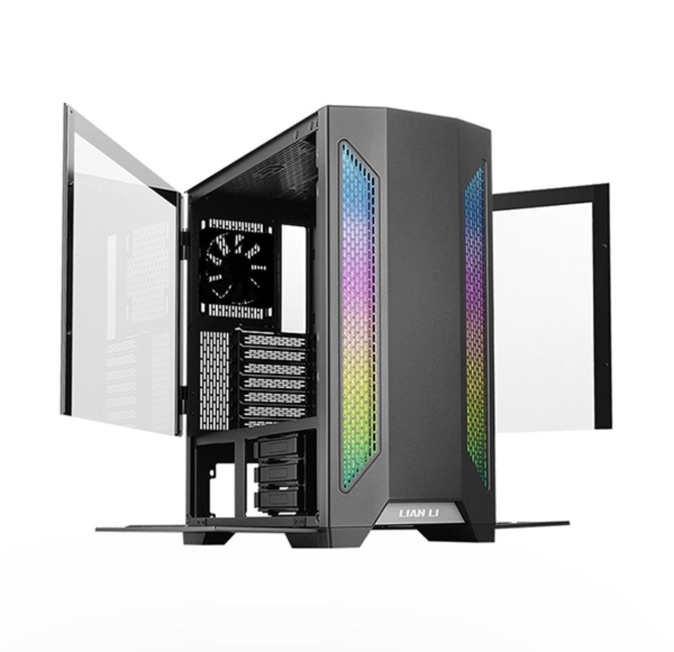 Lian Li LANCOOL 2-X Mid Tower Computer Case | Black | Tempered Glass | Sealed
