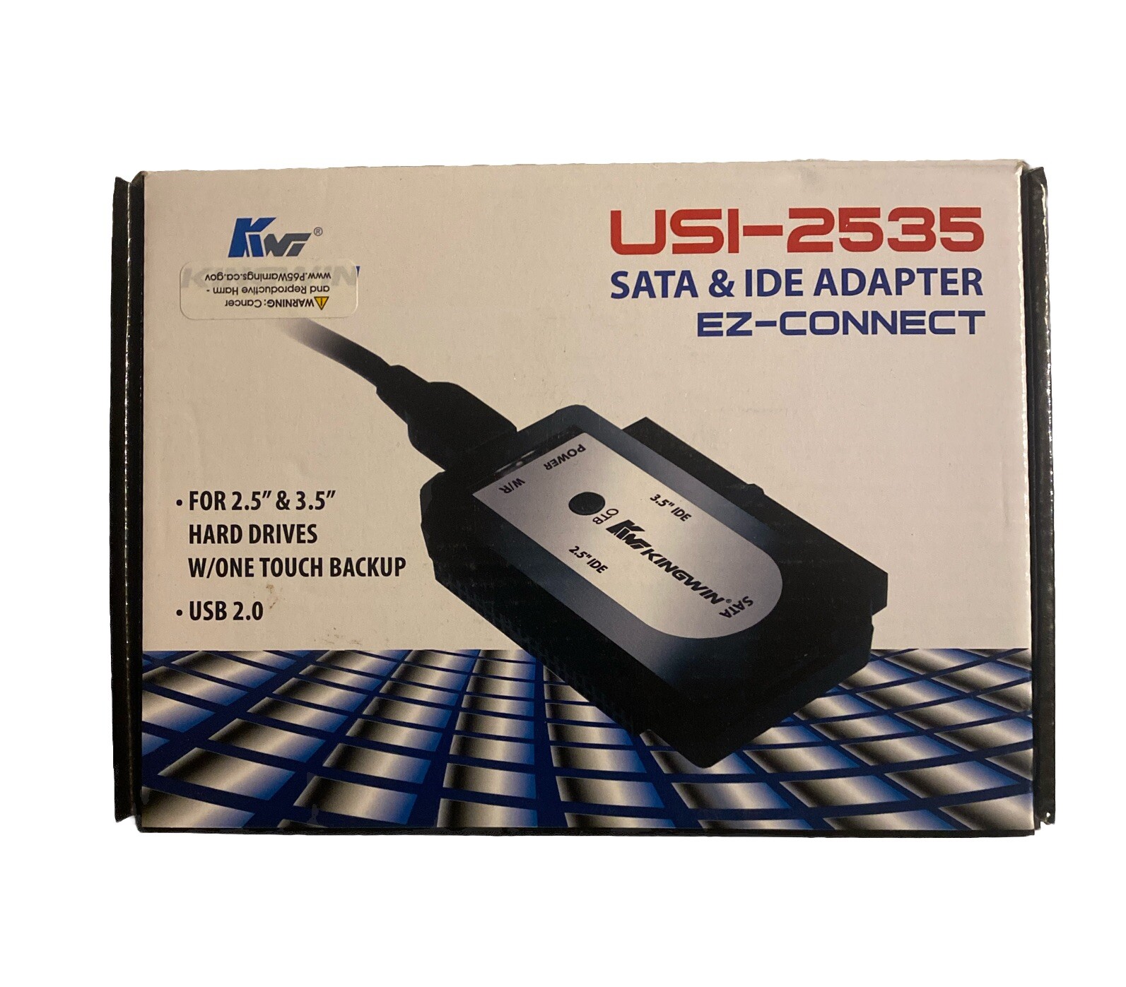 KINGWIN Universal USB 2.0 to SSD/SATA/IDE Adapter for 2.5 & 3.5 Inch USI-2535