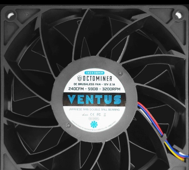 Original NEW Octominer Ventus High Performance 240CFM Miner Fan for X12/X8Ultra