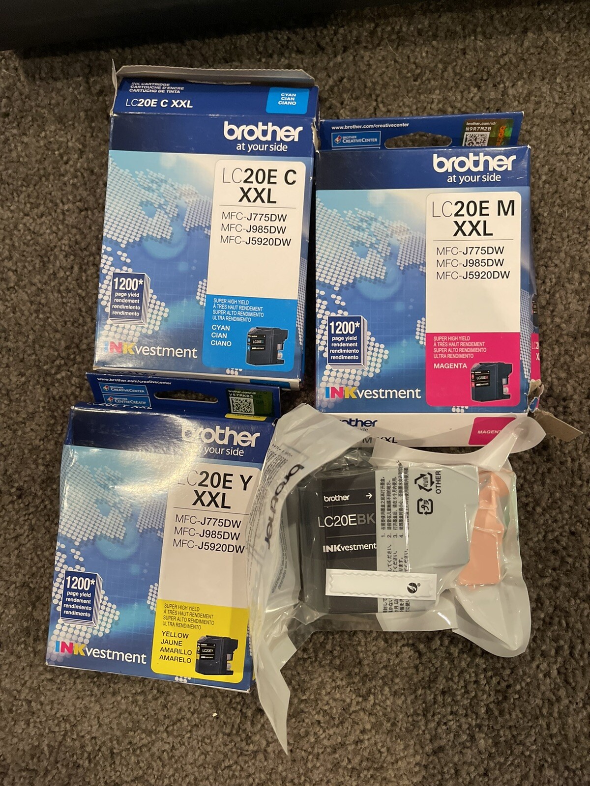 Brother - LC20E XXL Super High-Yield Ink Cartridges - New  Black & Colored Ink