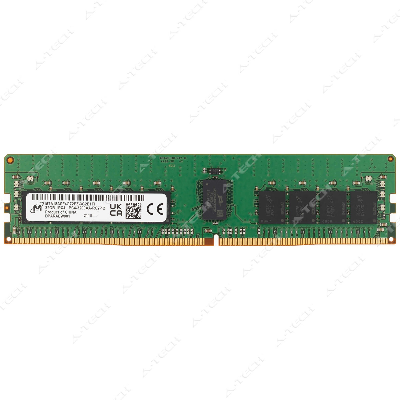 Micron 32GB DDR4-3200 PC4-25600 ECC RDIMM Server Memory RAM MTA18ASF4G72PZ-3G2E1