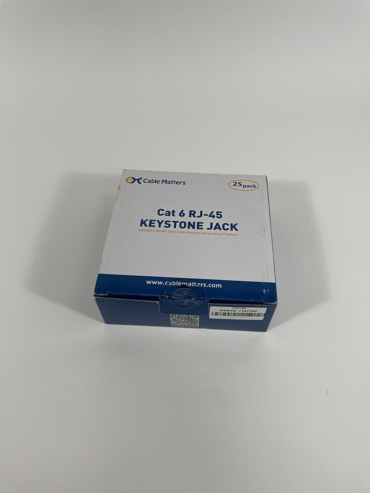 New Cable Matters 25-Pack 180005x25-WHT Cat6 RJ-45 Keystone Jack - White