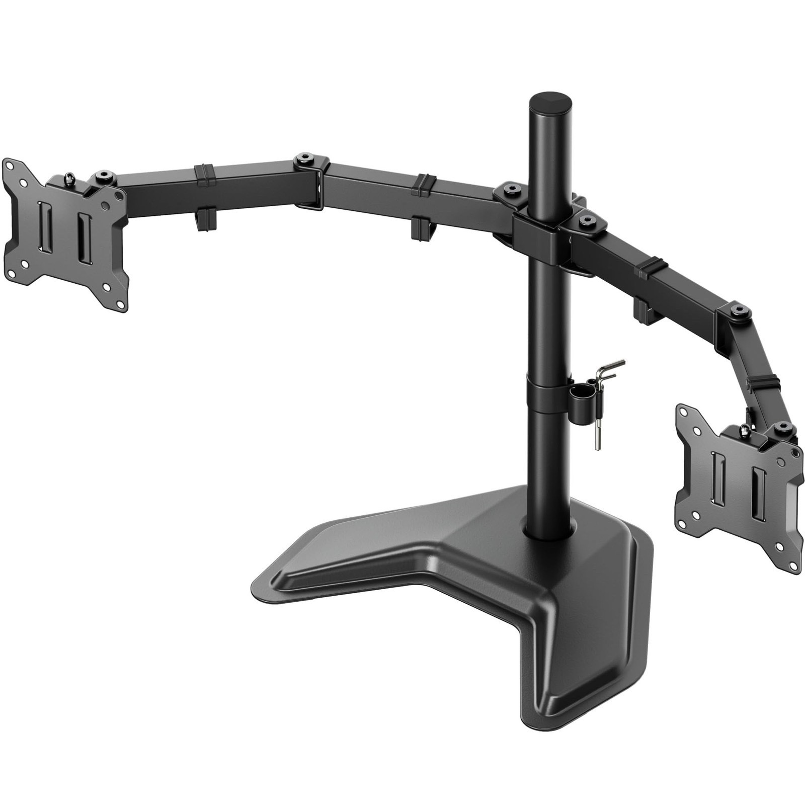monTEK Stable Freestanding Dual Monitor Stand for 17–32” Computer Sc