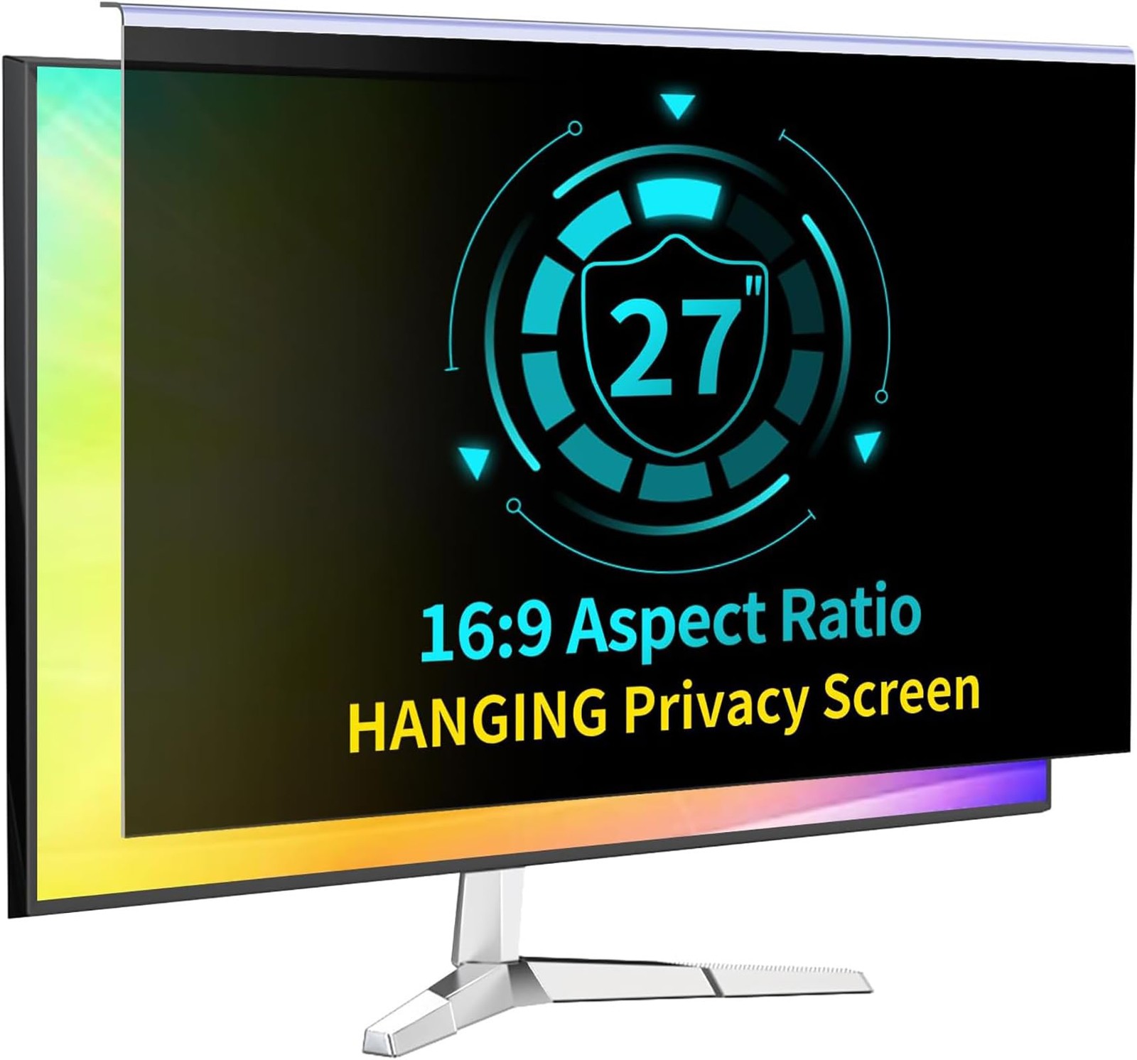 DEJIMAX 27 Inch Computer Privacy Screen for 16:9 Computer Monitor, Anti-Blue ...
