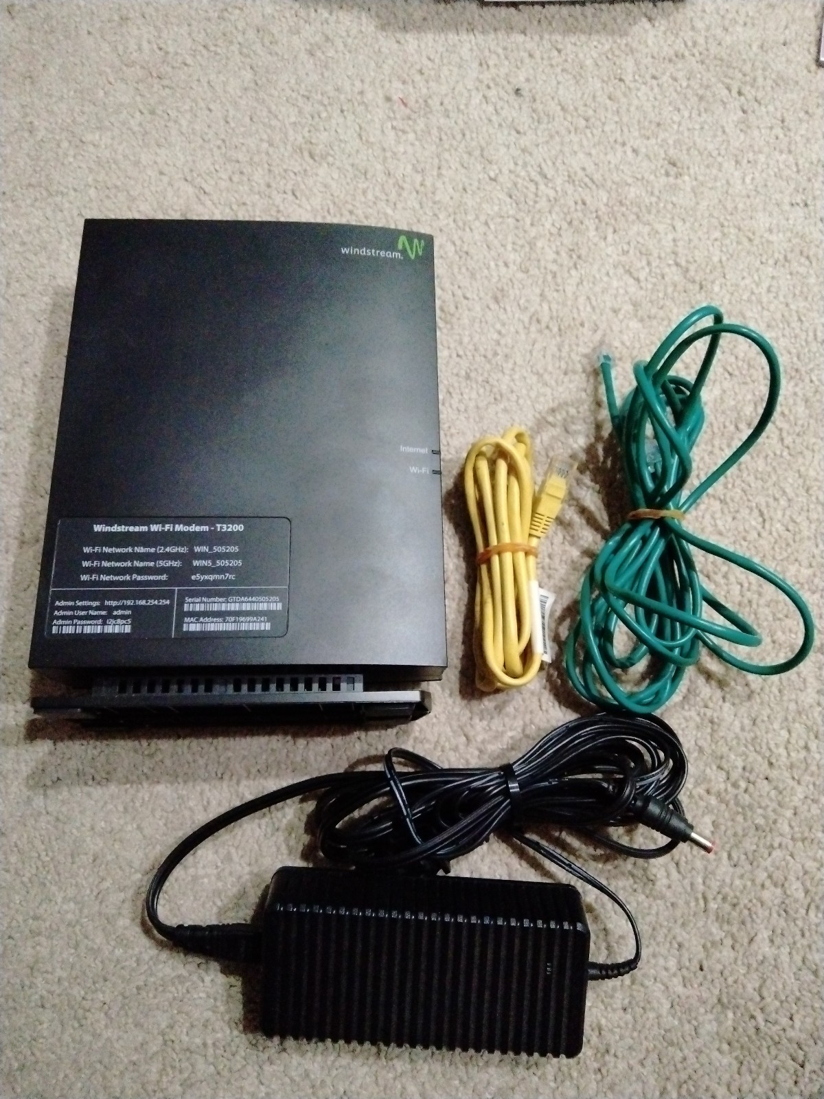 Windstream Actiontec T3200 WiFi DSL Modem Router Dual Band