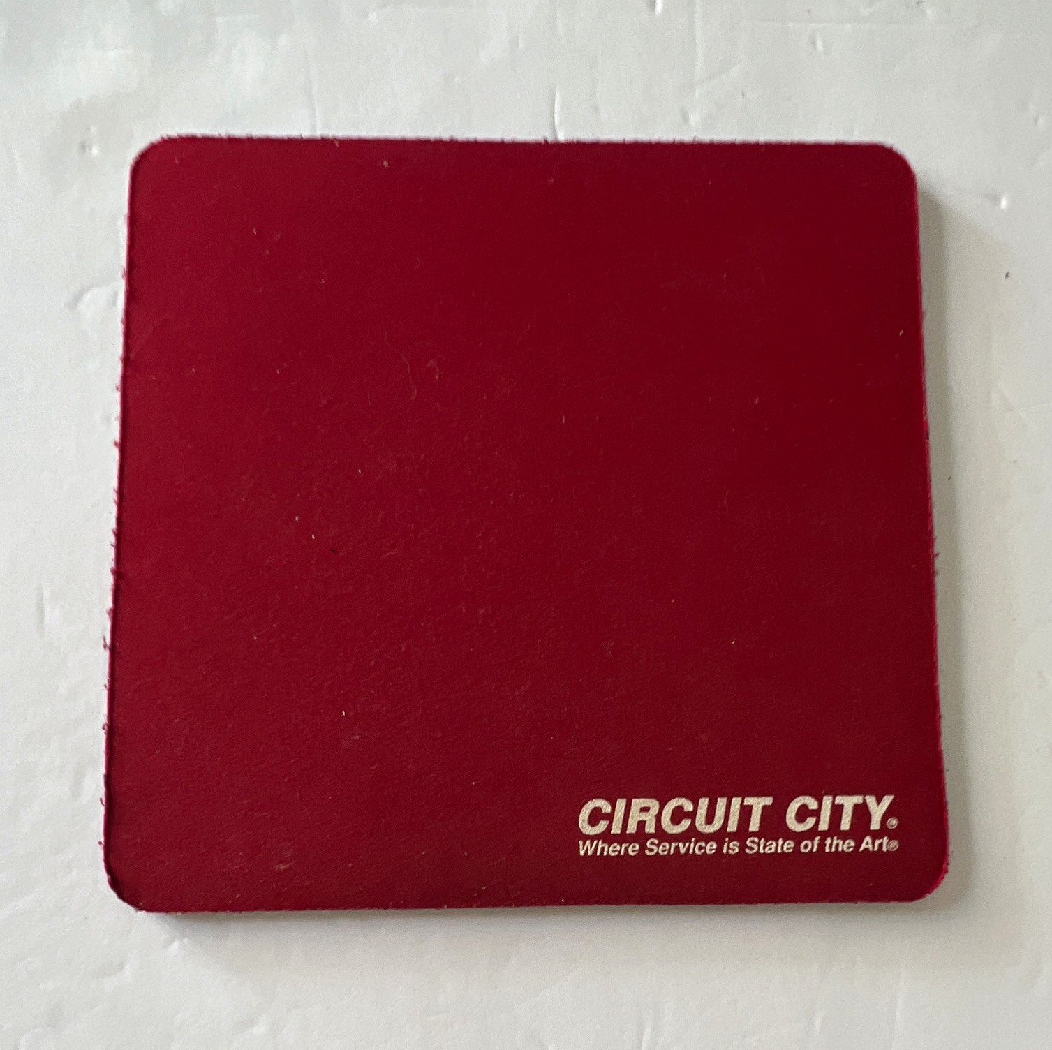 Vintage 90s Circuit City Red Mouse Pad "Where Service is State of the Art"