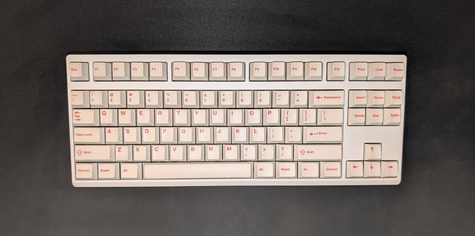 Zoom TKL EE Keyboard White Case & Glass SS PVD Mirror Gold Wired and Wireless