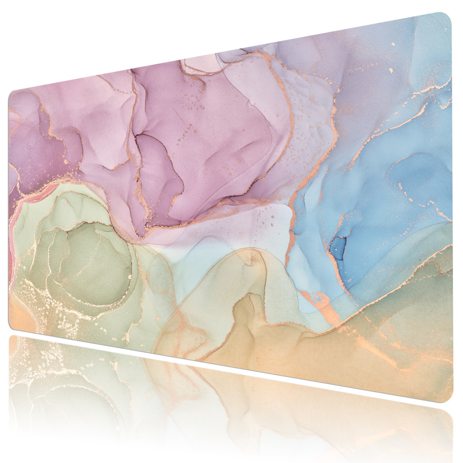 Abstract Pastel Marble Mouse Desk Pad for Keyboard Desk Mat 31.5x15.7 inch