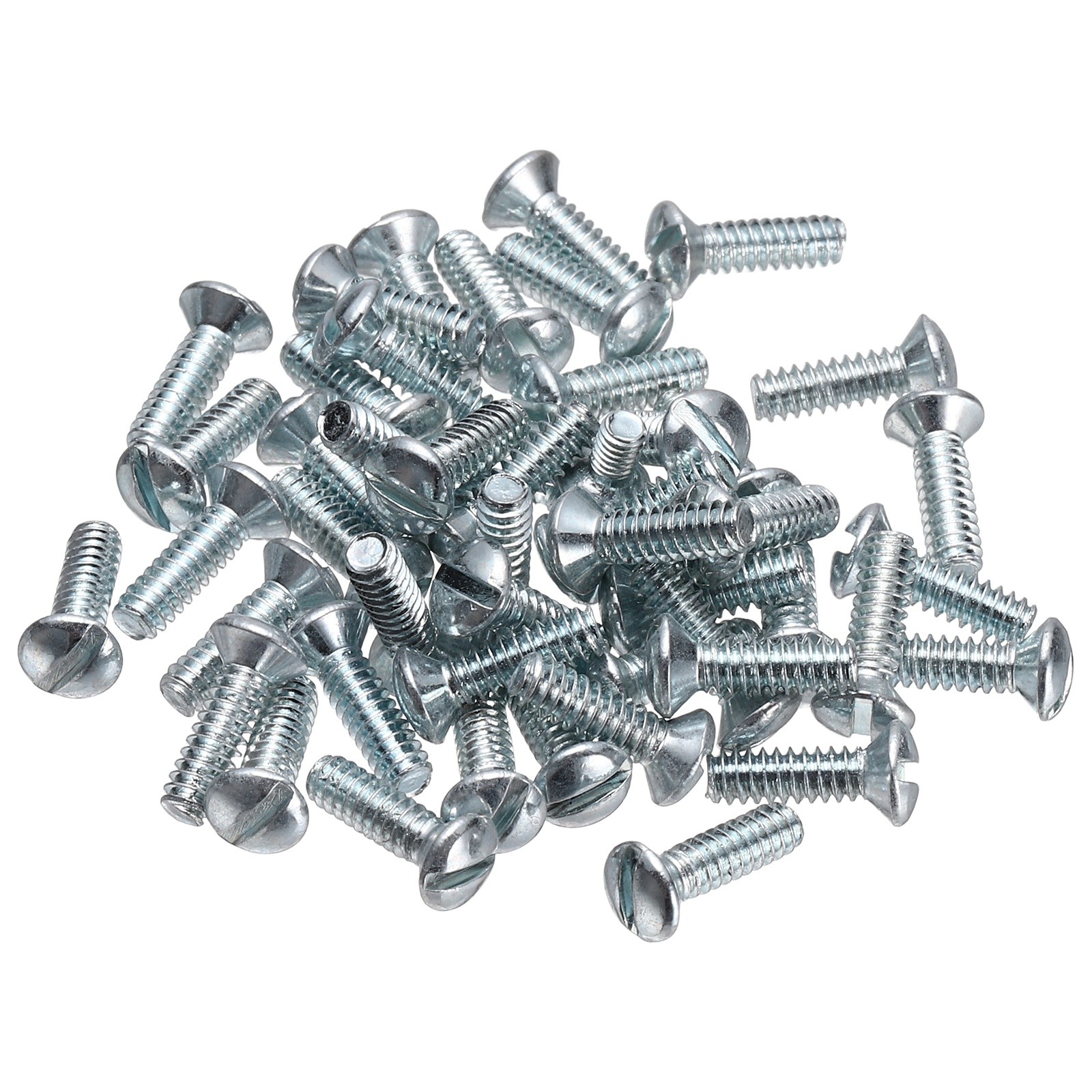 50 Pcs Wall Plate Screws 1/2" Long 6-32 Thread Silver, Electrical Outlet Screws