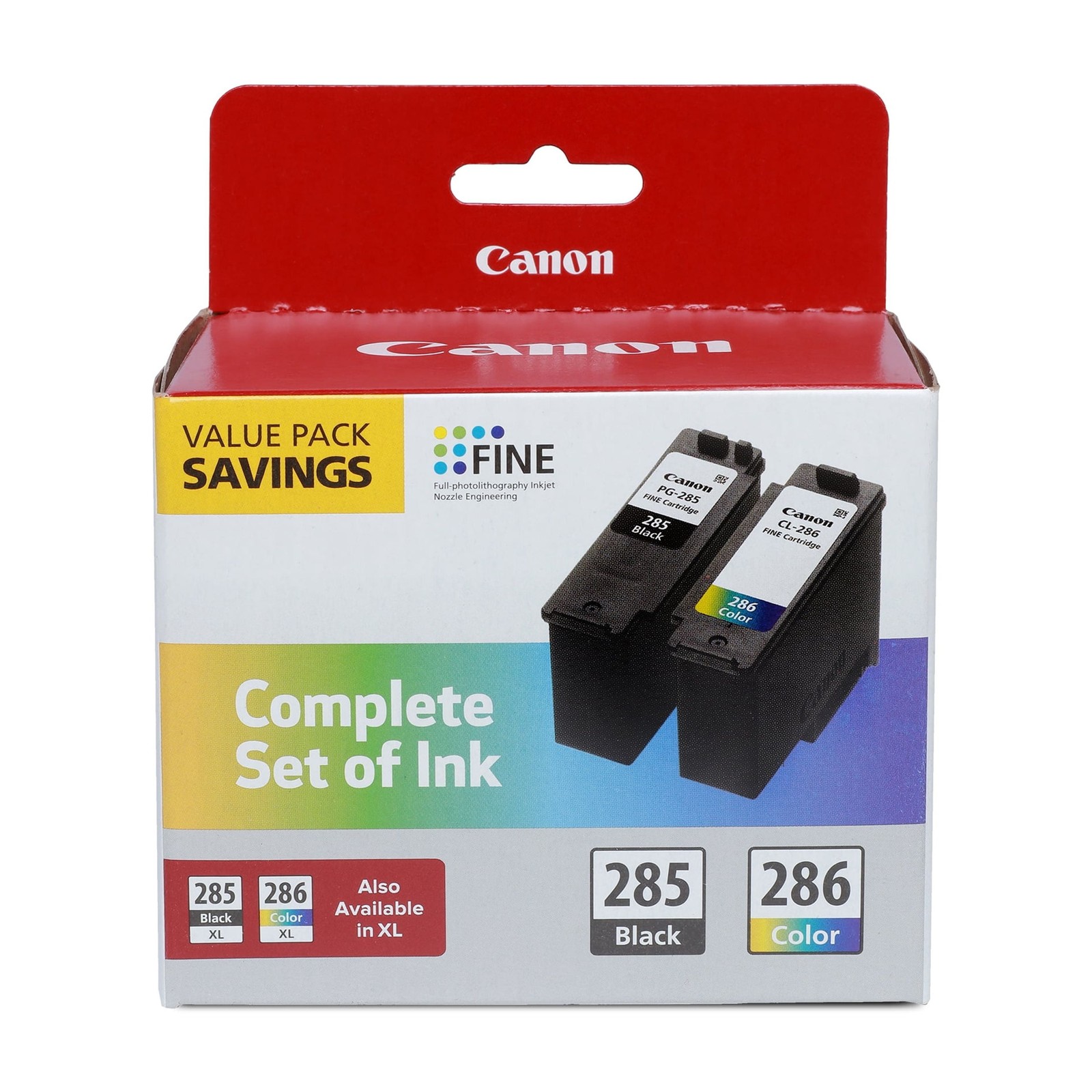 PG-285 CL-286 Black and Color Ink Cartridge Multipack Replacement Combo Pack