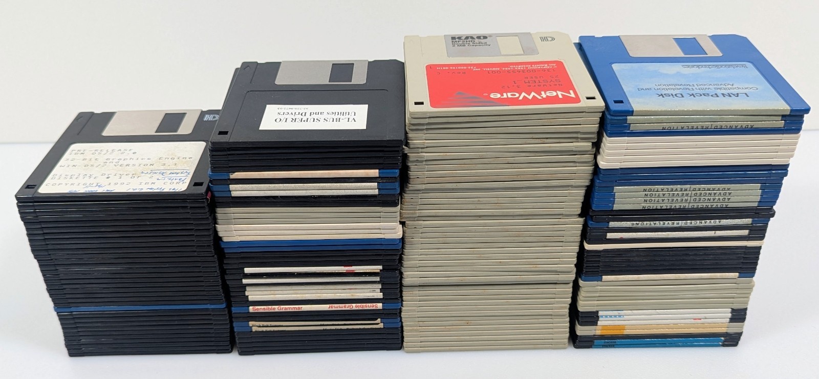 PC Software Lot Of 159 3.5" Disks - Citrix, OS/2, NetWare, Carbon Copy, & More