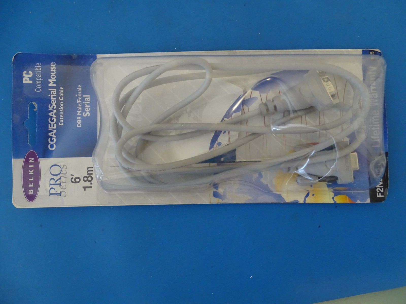 Belkin Pro Series 6ft DB9 Male to Female Serial Cable Extension CGA/EGA F2N209