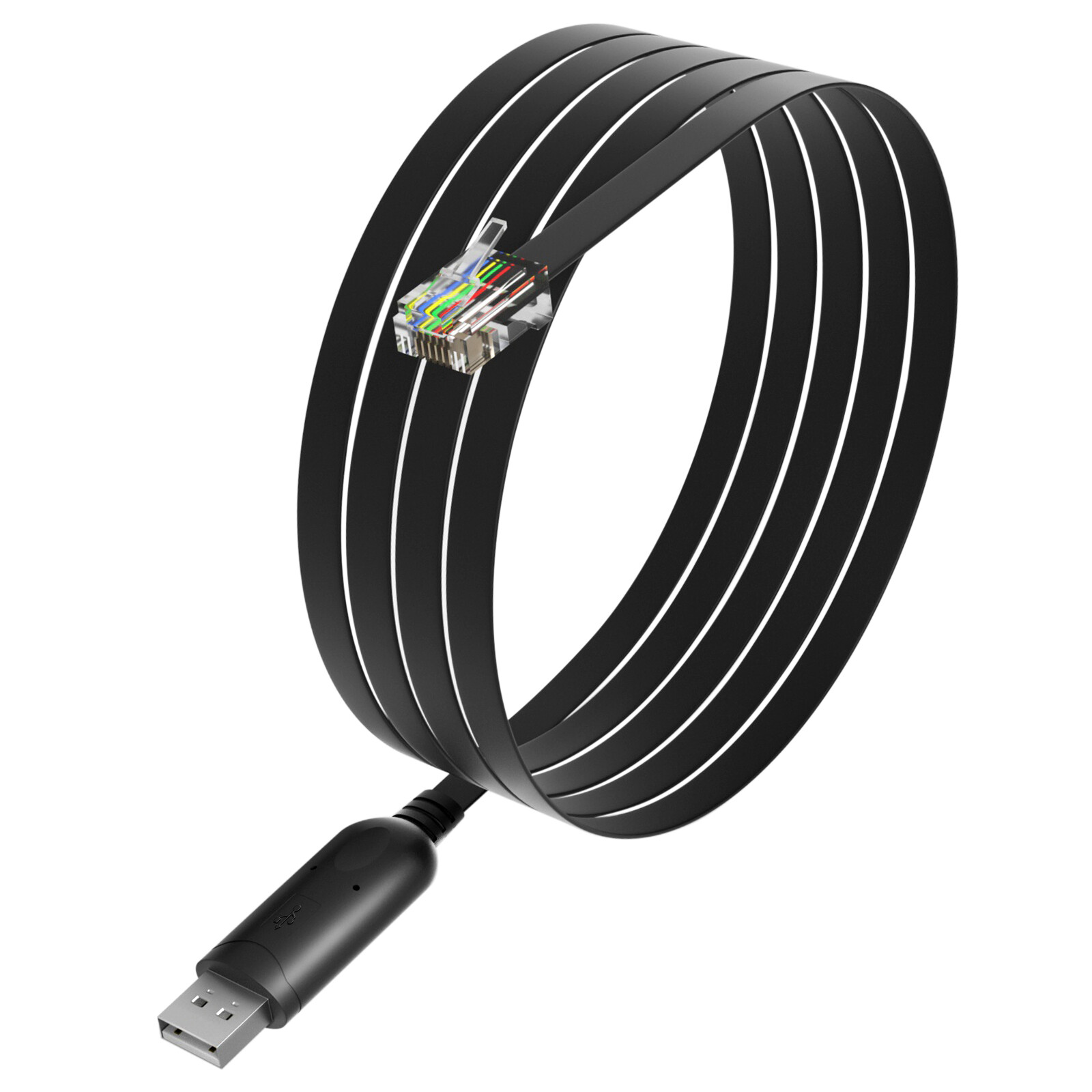 2M USB To Rj12 6P6C Adapter Serial Control Cable For PDU AP7900, AP7901, AP7902