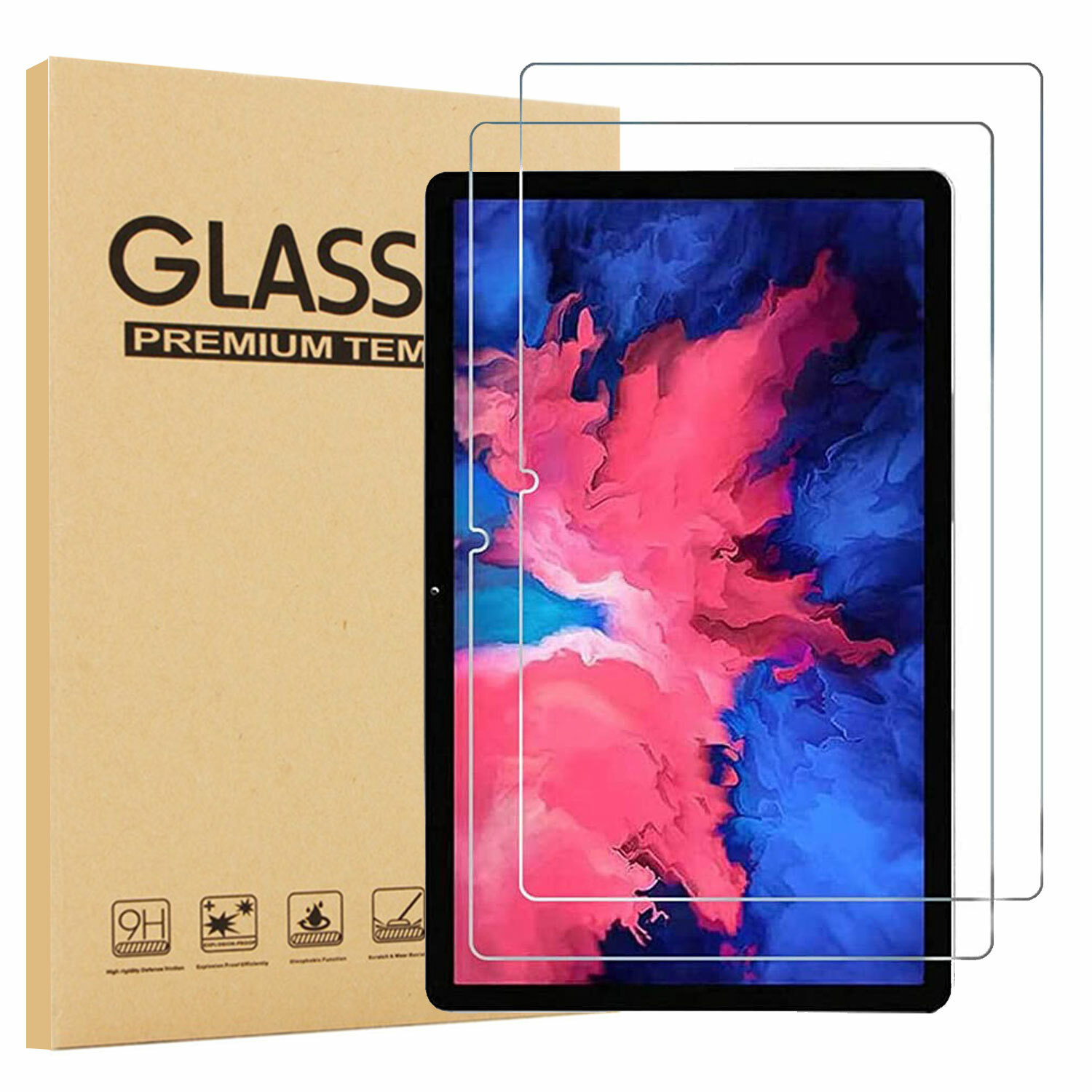 2PC Tempered Glass Screen Protector For Lenovo Tab P11 / Tab P11 Plus 11" Tablet