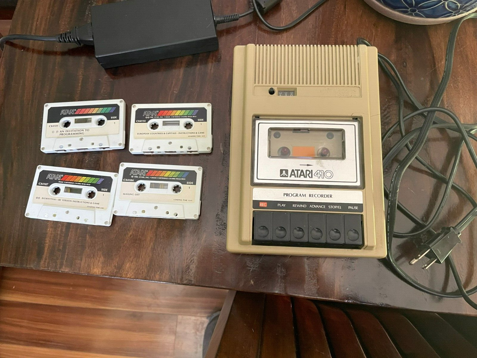 Atari 410 Data Cassette Program Recorder for Atari 400 / 800 with cassettes
