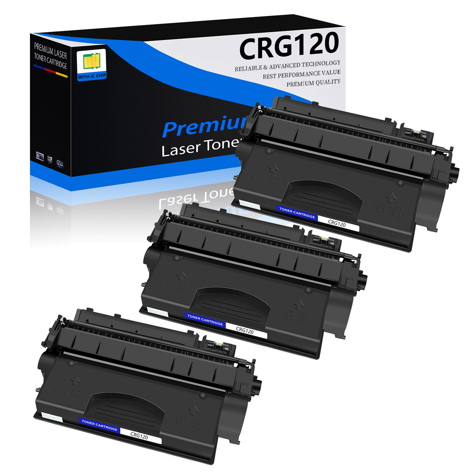 3 PK CRG120 Toner Cartridge For Canon 120 D1120 D1150 D1320 D1370 2617B001AA